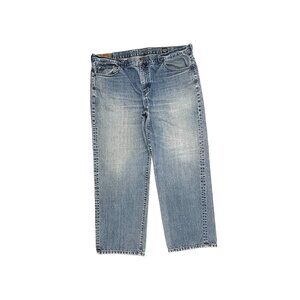 Chaps Straight‎ Leg Men's size 42x30 Medium Wash Blue Denim jeans